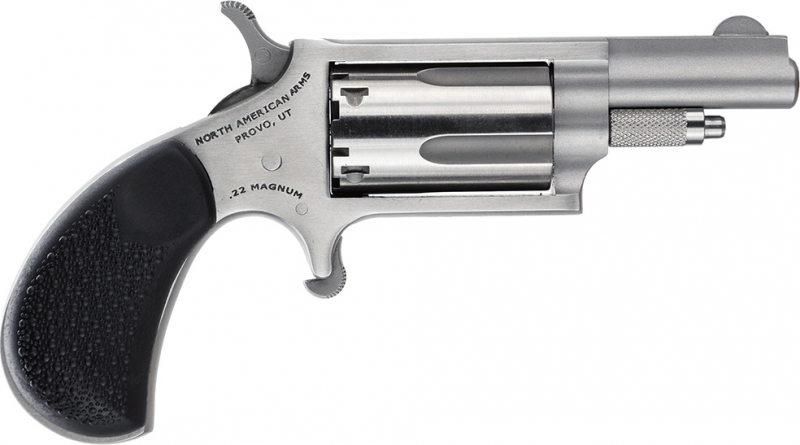 NAA 22MGRCHSS 22 Mini Revolver Carry Combo Single 22 WMR 1.63" 5 Black Rubber Stainless