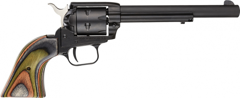 Heritage Mfg RR22MBS6 Rough Rider Small Bore Single 22 LR 6.5" 6 Camo Laminate Black Satin