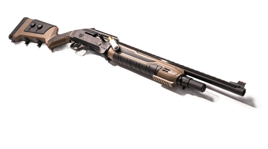 Panzer Arms FS1 PRO, Folding Semi-Auto Shotgun,18.5" Barrel, 12 Gauge, 3" Chamber, 4+1 Capacity, Mobil Chokes, FDE Polymer Furniture w/ Heat Shield, Match Saver