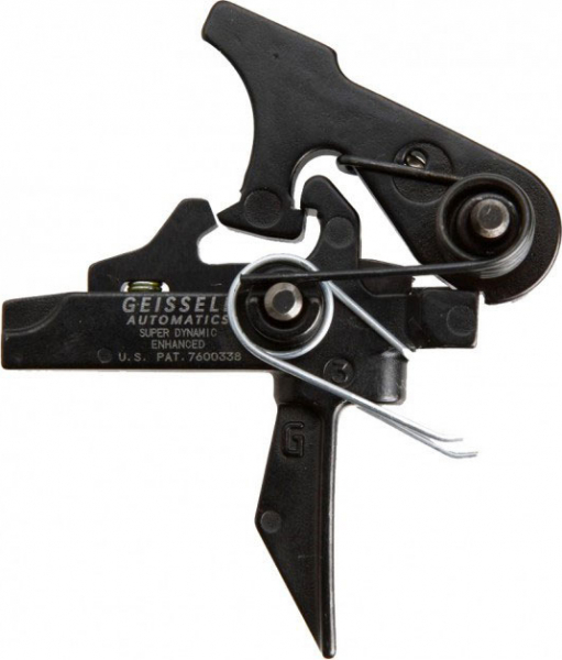 Geissele Automatics 05167 SD-E  Two-Stage Flat Trigger with 2.90-3.80 lbs Draw Weight & for AR-15/AR-10