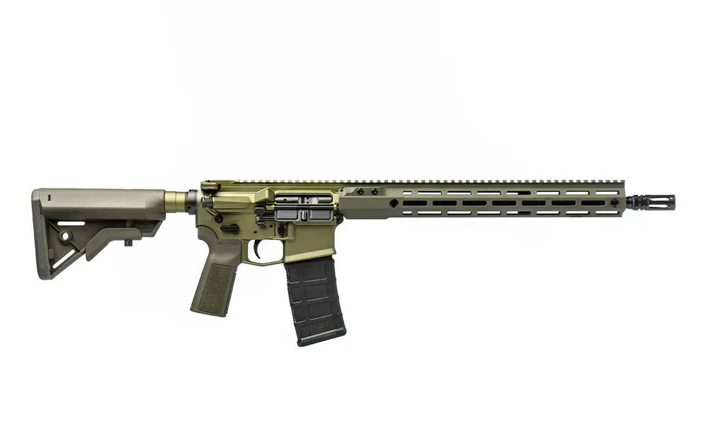 Aero Precision M4E1 Pro AR-15 30rd Rifle, 16" 5.56 NATO Mid-Length Barrel, 15” MOD 4 Handguard, Ambi Controls, B5 Furniture - OD Green Anodized -APCR640477