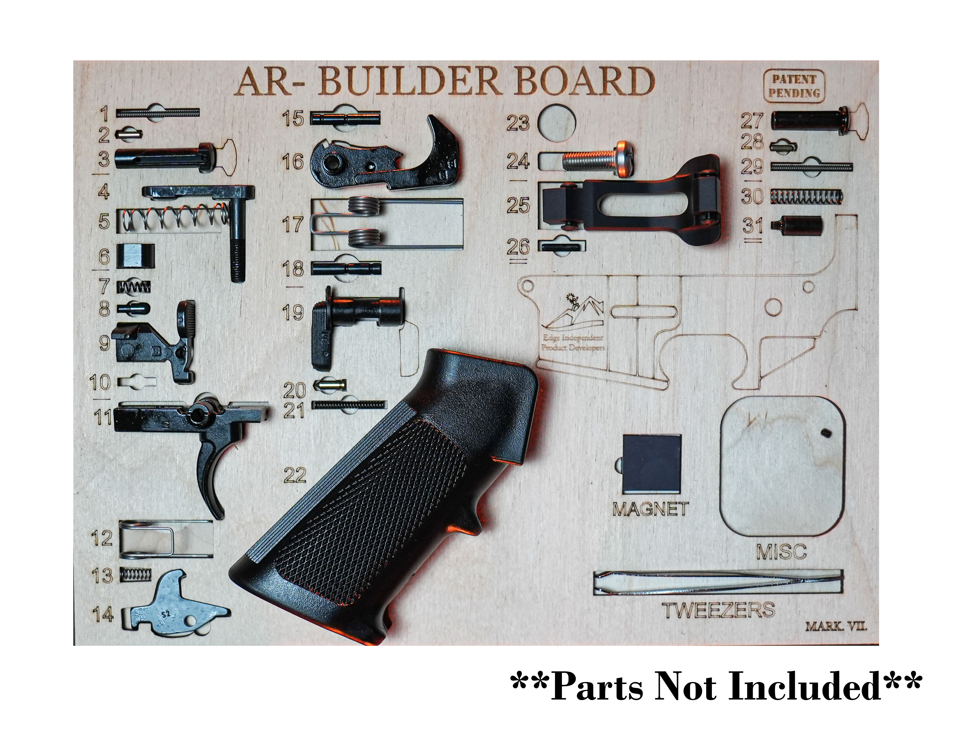 AR Builder Board, AR15 Parts Assembly Guide - Fool Proof Build Guide Template Board From Edge Independent Product Developers – AR-BUILDER-BOARD