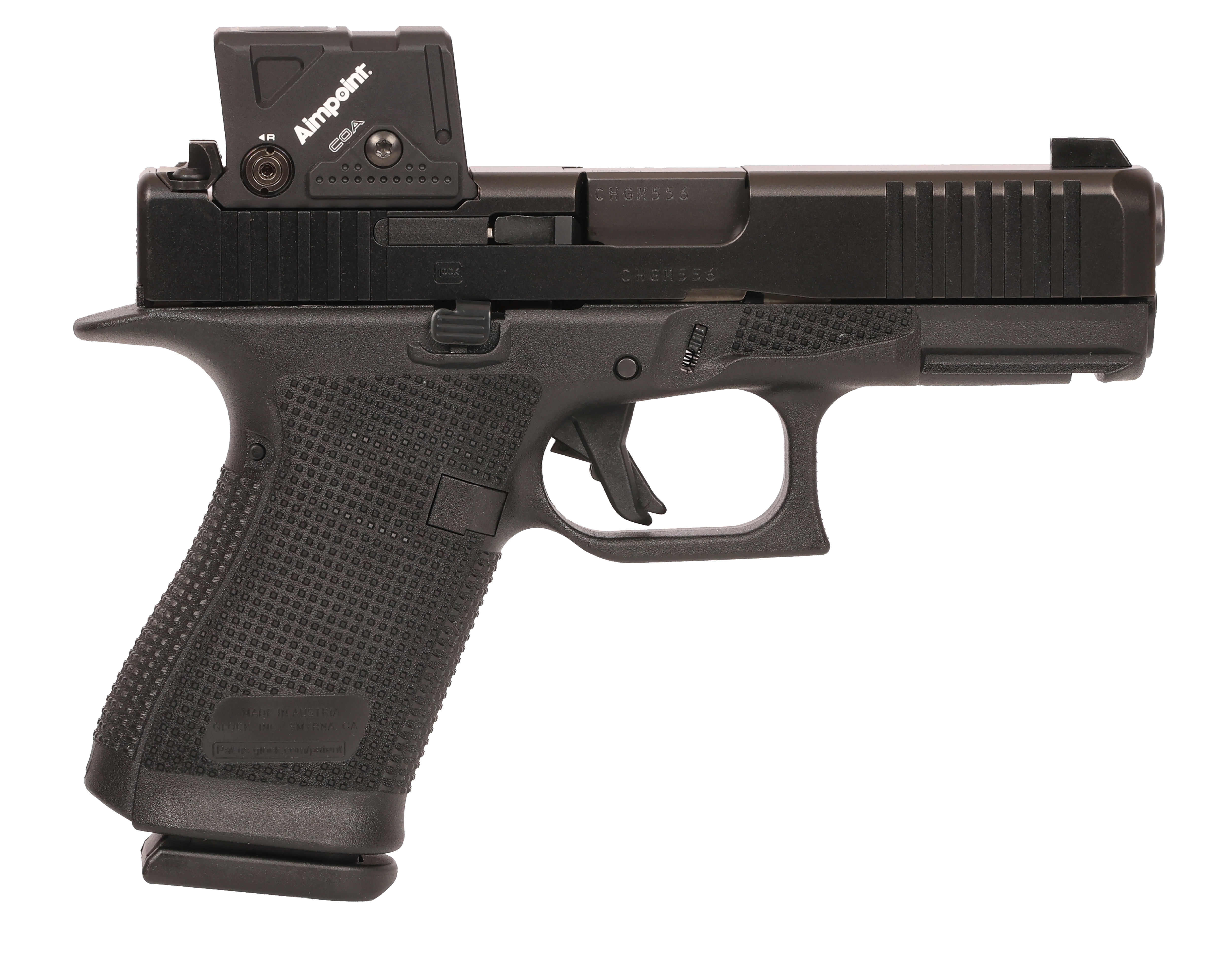 Glock 19 GEN 6 COA, Semi-Automatic Pistol, 4" Barrel, 9mm, (3) 15 Round Magazines, RTF6 Grip Texture, Ambidextrous Slide Release, Aimpoint COA  - P61950B03DC8A3