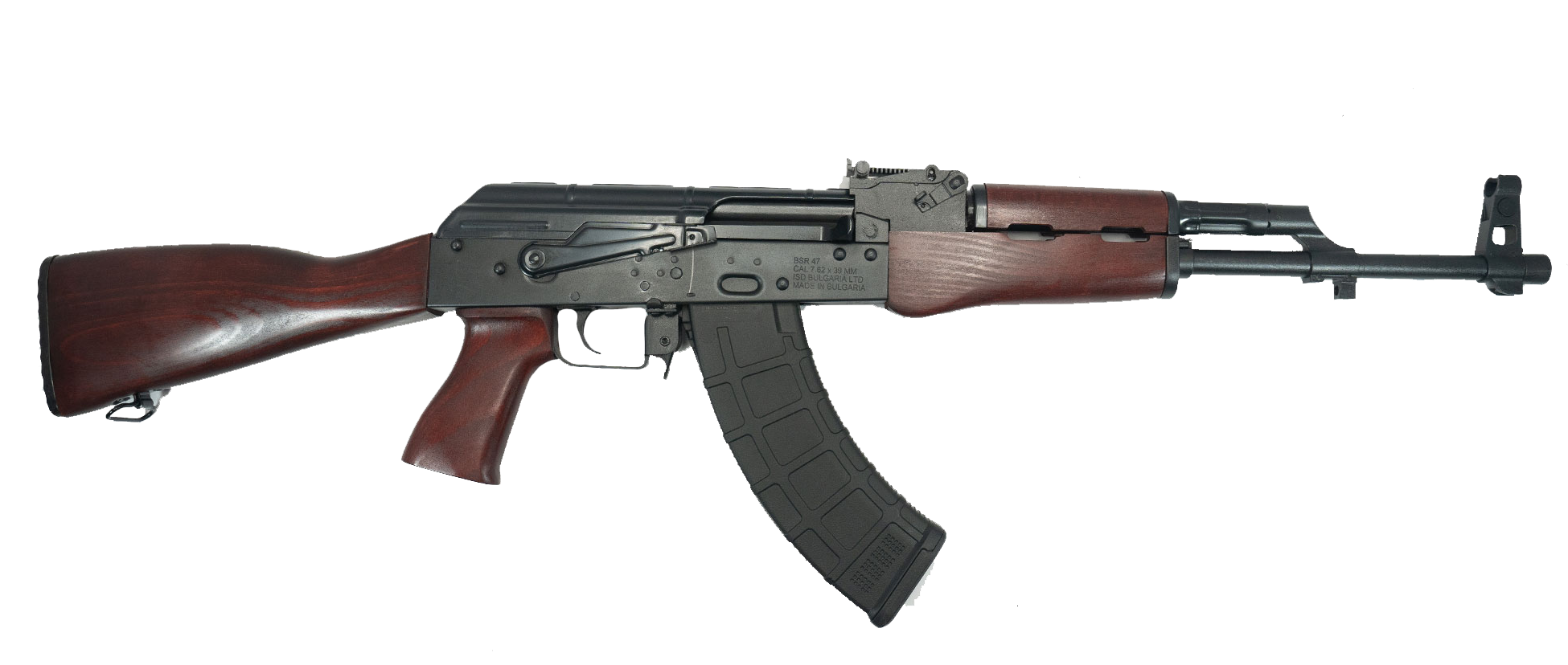 Red Star Ordnance BSR47, Bulgarian AK-47/AKM Rifle, 7.62x39, Red Wood Furniture, 1mm Receiver, 16.3" Hammer Forged Barrel, Blued, 30rd Magpul Pmag