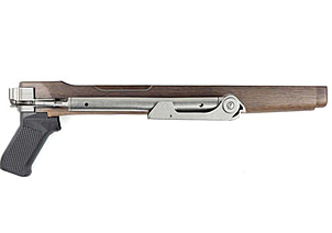 Samson 10-00037-03 B-TM Folding Stock Stainless Steel & Walnut Finish with Black Polymer Grip for Ruger 10/22 (Rifle Parts NOT Included)