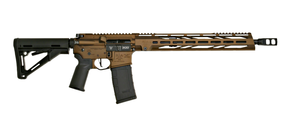 Red Arrow Weapons RAW15300BM Semi-Automatic .300 BLK AR-15 Style Rifle, Midnight Bronze, 16" Barrel, Magpul Furniture