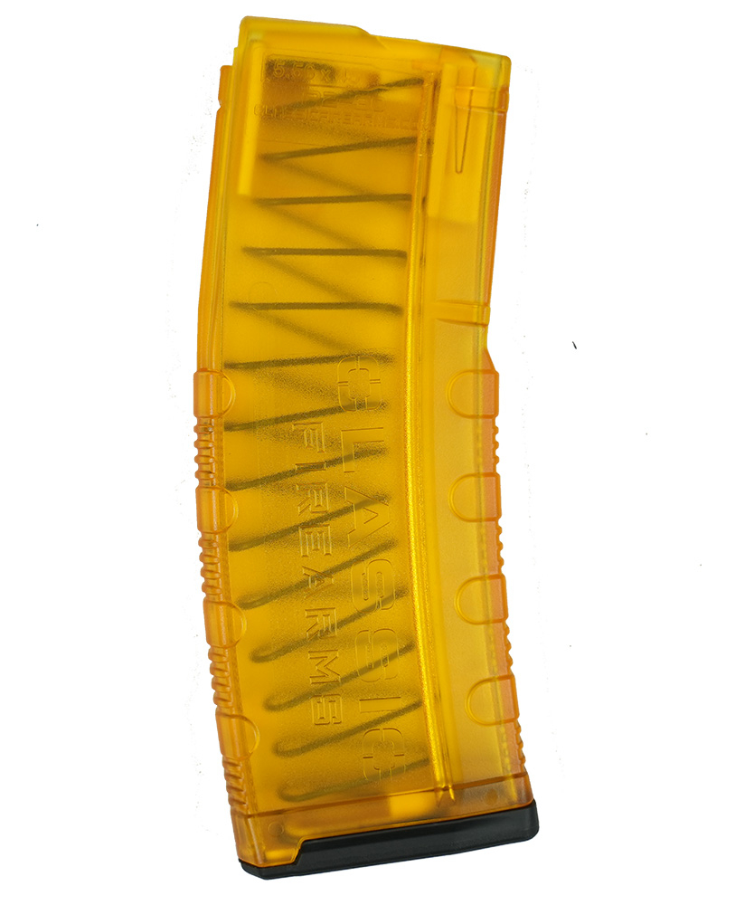 Classic Firearms AR-15 30 Round Enhanced Magazine - .223/5.56/.300BLK, Translucent Yellow - CLF556MODCYLW30