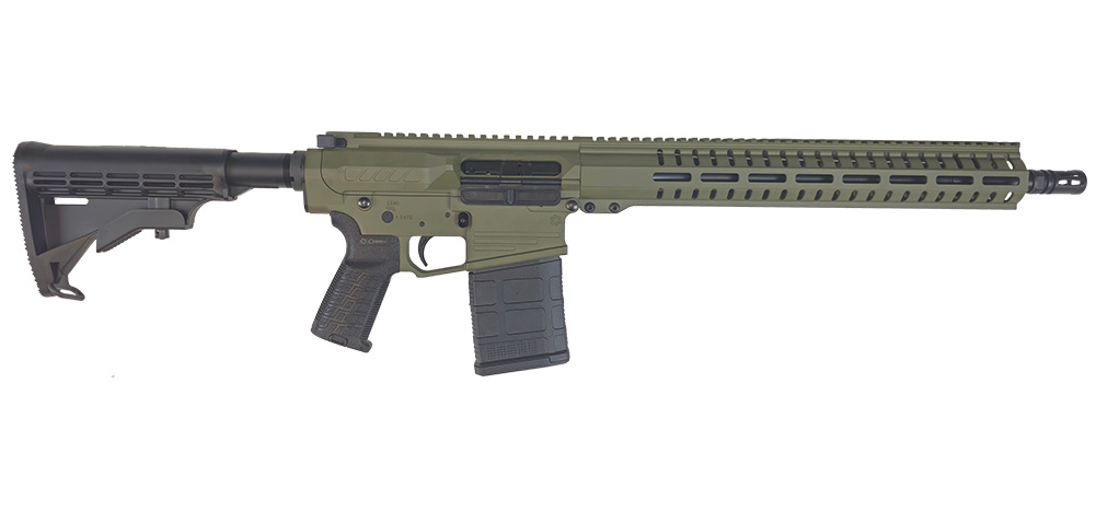 CMMG Resolute Mk3 Semi-Automatic .308 Win Rifle, 16.1" Barrel, 15" MLOK Handguard, 20+1 Capacity - Sniper Green Cerakote - 38A030C-MISC