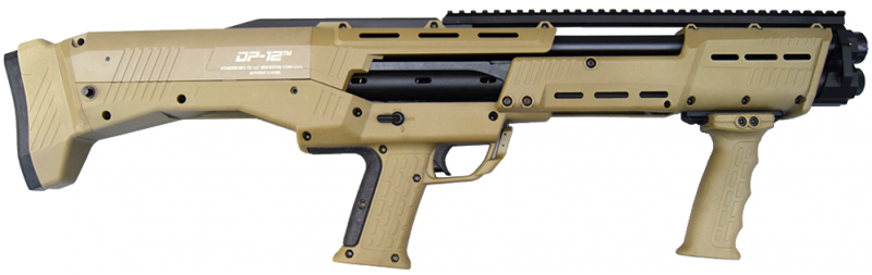 Standard Manufacturing DP12FDE DP-12 - 16 Shot Double Barrel Pump Action 12GA Shotgun - Flat Dark Earth Finish