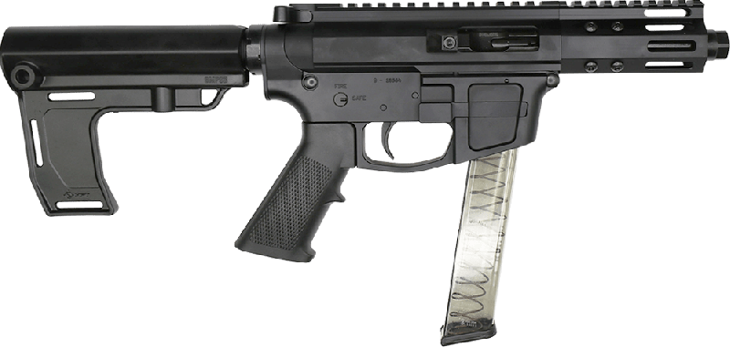 Foxtrot Mike FM-9 Semi-Automatic AR-15 Pistol 9mm 5" Threaded Barrel, Glock Magazine Compatible - W / Free MFT Pistol Brace.