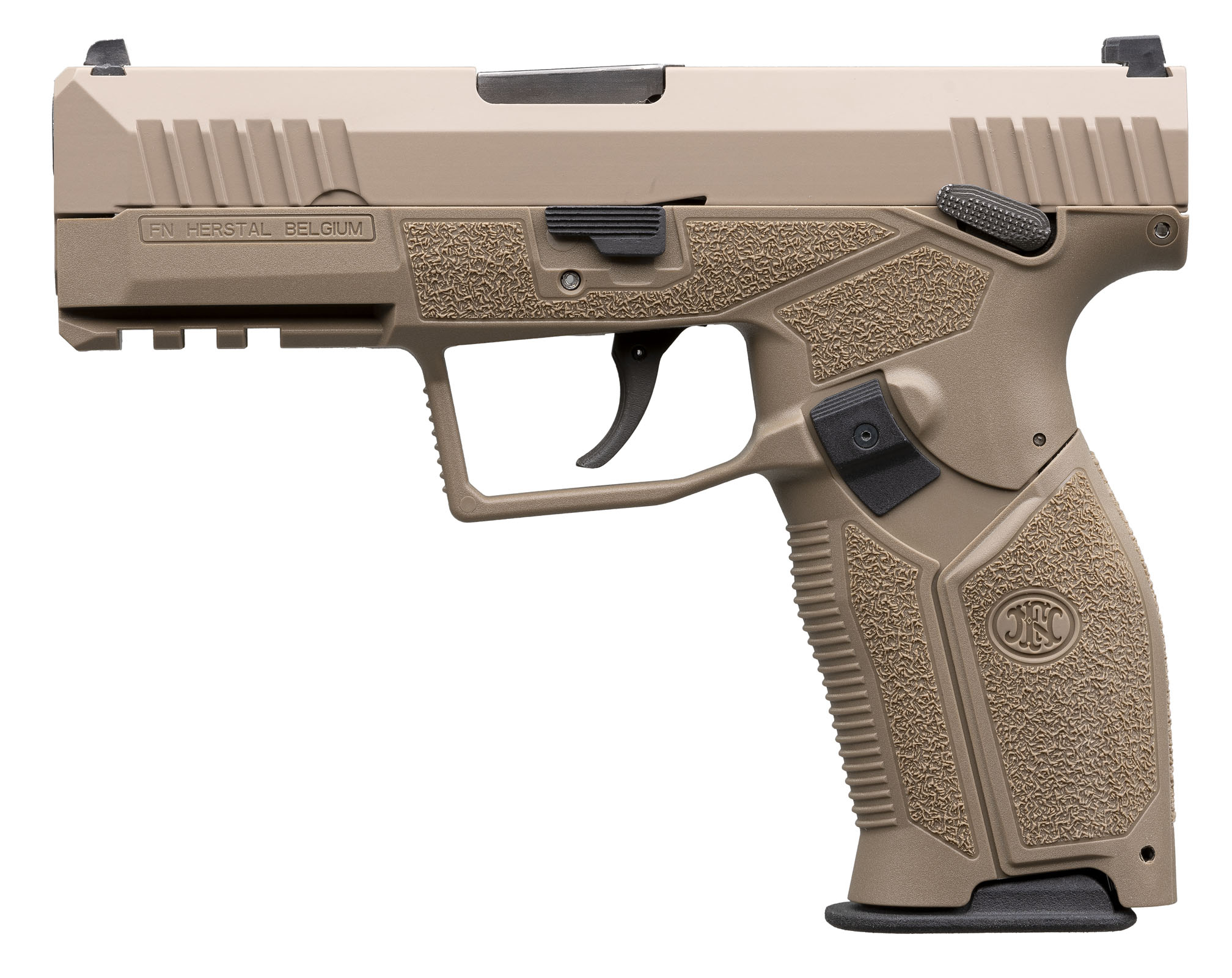 FN HiPer 9mm 3.94" Barrel 15rd Semi-Auto Pistol W/ Ambi Mag Release & Slide Release, FDE