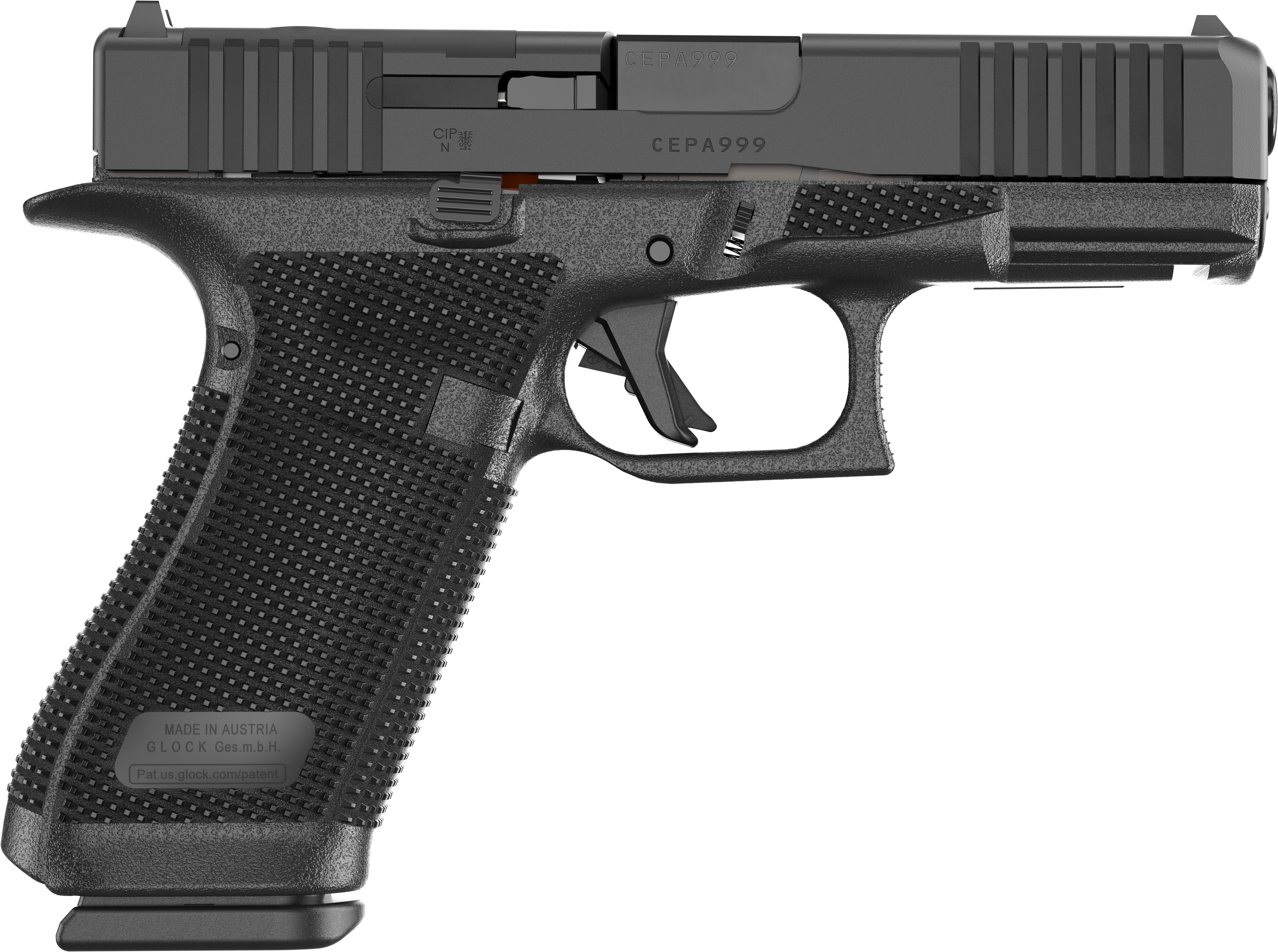 Glock 45 GEN 6, Semi-Automatic Pistol, 4" Barrel, 9mm, (3) 17 Round Magazines, RTF6 Grip Texture, Ambidextrous Slide Release, US MADE - U64550203