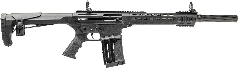 GForce Arms GF25 Semi-Automatic 12 Gauge AR-12 Shotgun, 18.5" Barrel, M-LOK Handguard, (1) 5 Round Magazine - Black - GF25DBLK
