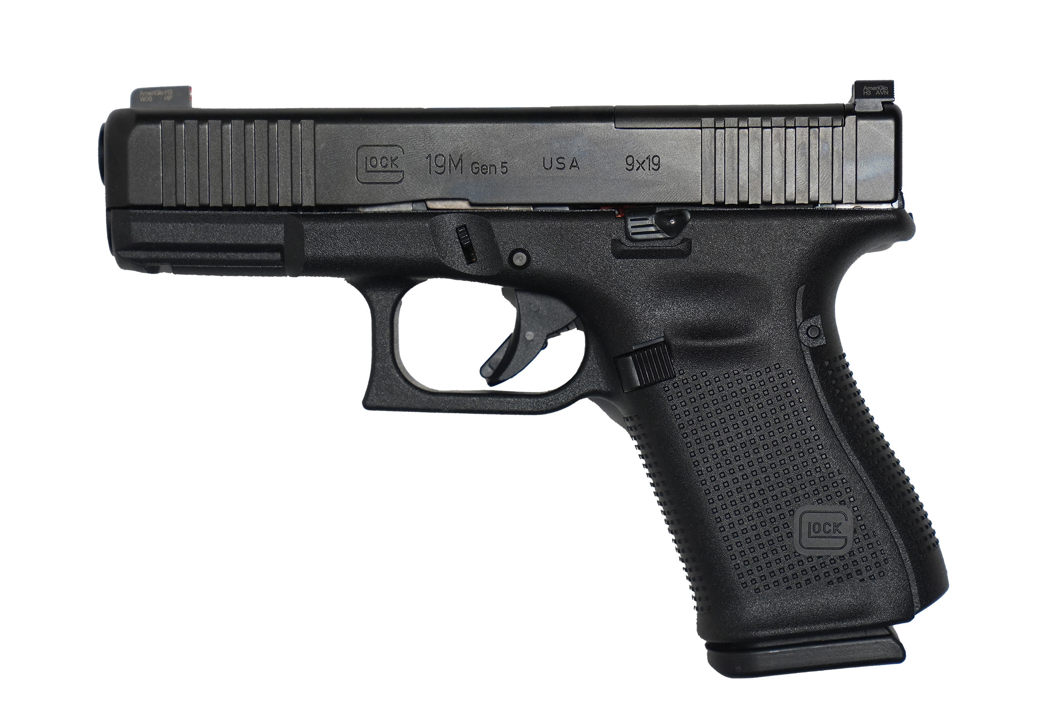 Factory REBUILT Glock G19M MOS Semi-Auto 9mm Pistol, Modular Optic System, 4.02" Bbl , (3)15 Rd Mags, Optic Ready,  - US MADE - UR195M5MOS