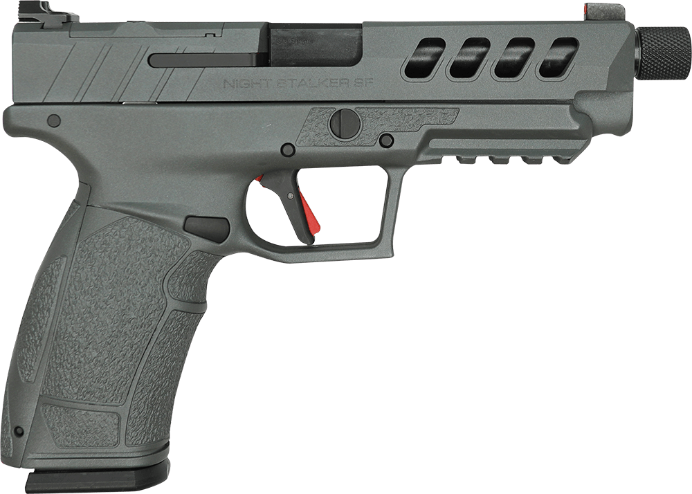Tisas PX9 G3 Special Edition Night Stalker Gray S/A 9mm Pistol, 5.1" Threaded Bbl, 18 & 20 Rd, N.S, Tactical Flat Trigger - PX-9TNSF