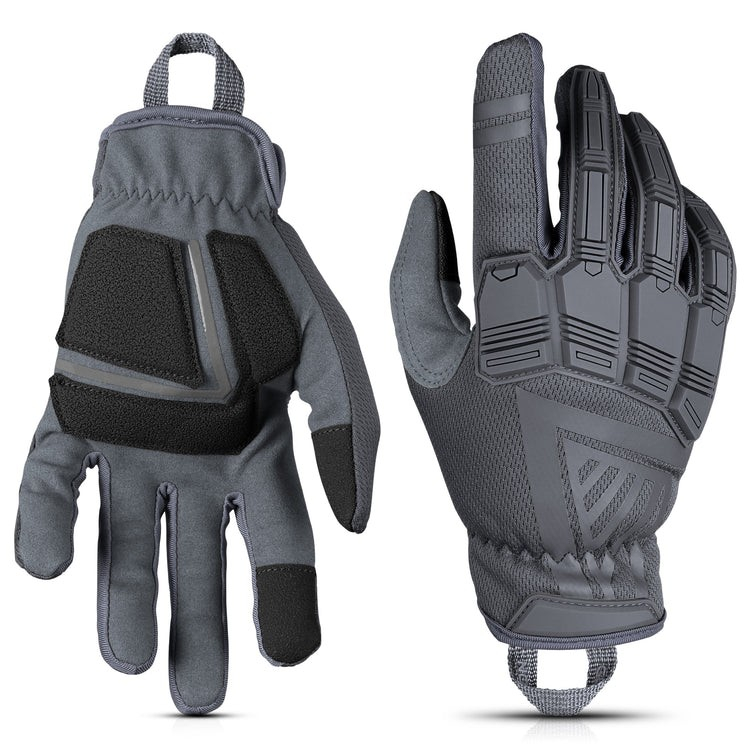 Glove Station Impulse Guard TPR Impact Resistant Tactical Gloves - Gray - Extra Large - GS-TKG126-XL-GEY