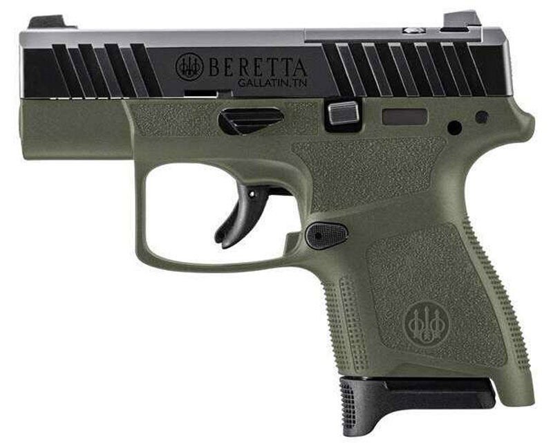 Beretta JAXN9278A1 APX A1 Carry 8+1 3" Blued Steel Barrel, Black Optic Ready/Serrated Slide, OD Green Polymer Frame, OD Green Polymer Grips