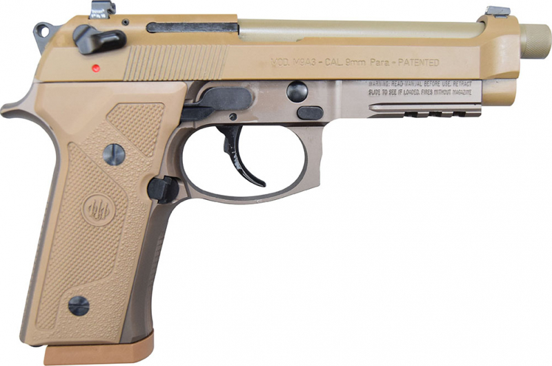 Beretta M9A3 FDE 9mm Threaded Barrel with (3) 17 Rd Magazines in Unique Ammo Can- JS92M9A3M