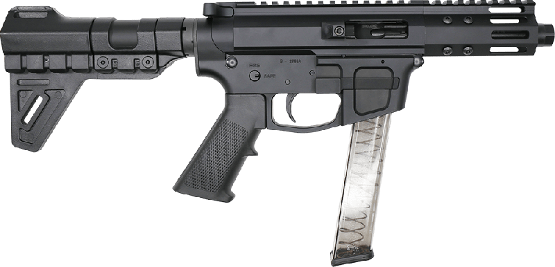 Foxtrot Mike FM-9 Semi-Automatic AR-15 Pistol 9mm 5" Threaded Barrel, Glock Magazine Compatible - W / Free Breach Pistol Brace.