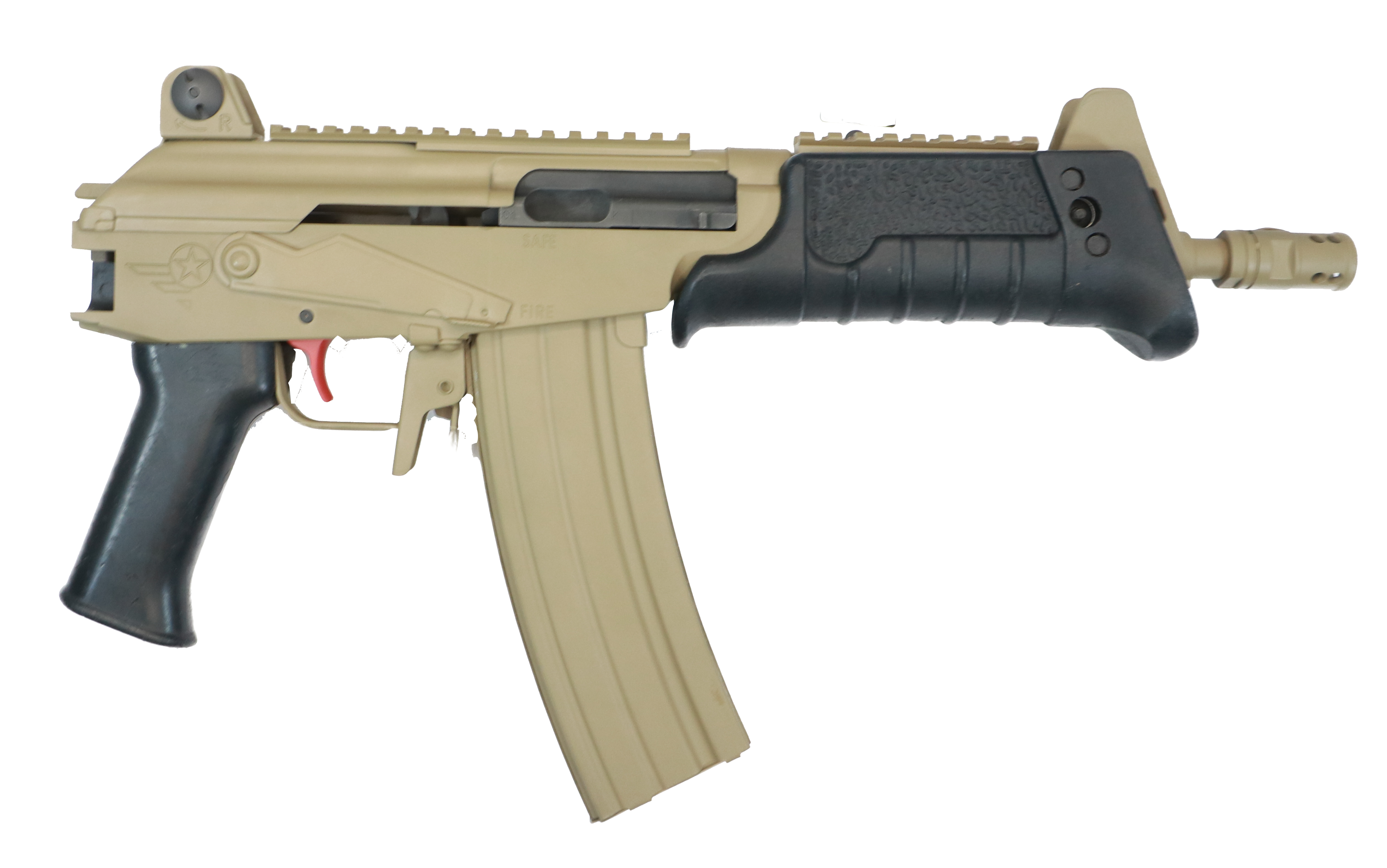 Ikon Weapons Micro Galil Pistol, .223/5.56 Caliber, Semi-Auto, 8.3" Barrel, Coyote Tan Cerakote Finish, 35 Rd Mag, Cleaning Kit & Savior Range Bag