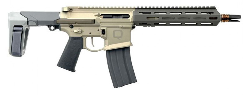 Q Honey Badger HB-556-10IN-PISTOL Pistol, 5.56 NATO, 10" Barrel, 30+1, Semi-Auto, Threaded Barrel, PDW Brace.