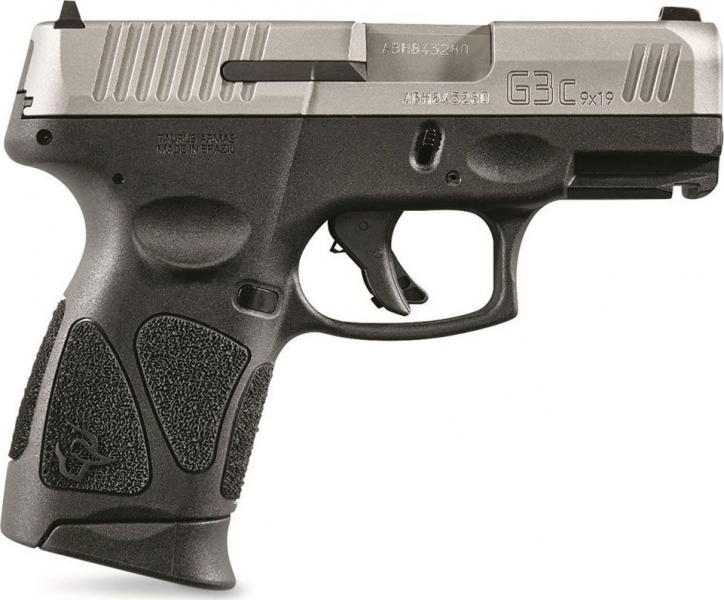 Taurus 1C3C939 G3C 9MM Semi-Auto Pistol,  3.20"  Barrel, 12+1 Stainless Steel Slide Black Polymer Grip