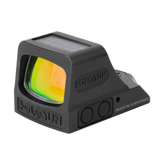 Holosun HE508TRDX2 HE508T X2 Black Anodized 1x 2/32 MOA Red Circle w/Dot Reticle, Shake Awake - Includes Battery/Lens Cloth/T10 L Key