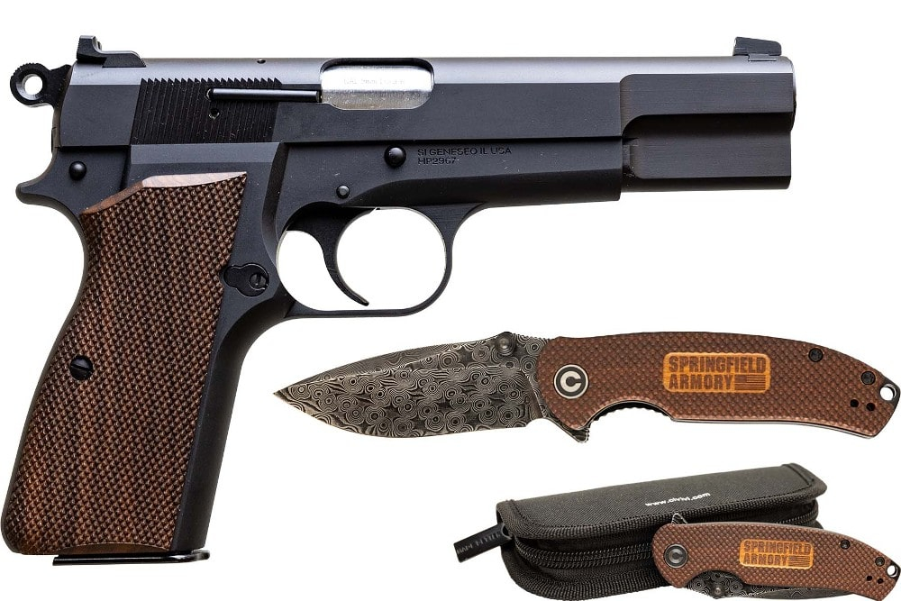 Springfield Armory SA-35 Semi-Automatic 9x19mm Pistol, 4.7" Barrel, 15+1 Capacity, Includes Spring Armory Damascus Style Knife - HP9201-PIN