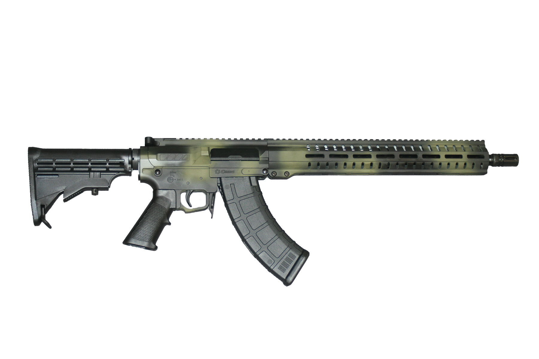 CMMG RESOLUTE Mk47 Semi-Automatic 7.62x39mm Rifle, 16" Barrel, 15" Mlok Handguard, 30+1 Capacity - Rattle Can Cerakote  - 76AC39-CM