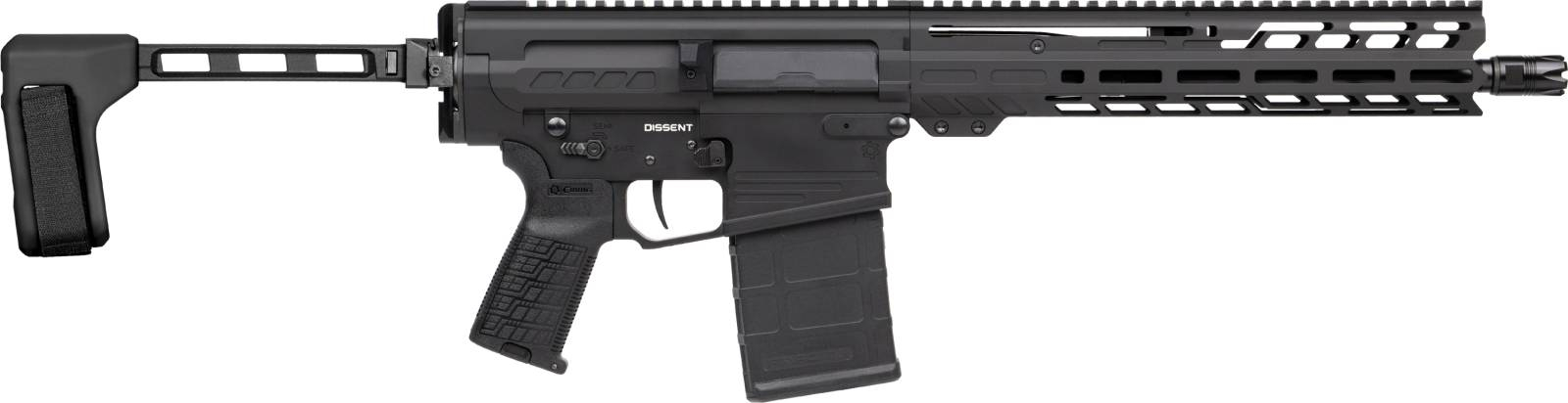 CMMG 33A380C-AB DISSENT MK3, 8.6BLK, 12.5" Barrel, (2) Magpul 20rd Magazines,  w/ Brace - Armor Black