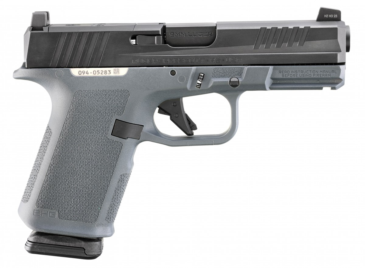 Ruger RXM 19400 9mm Semi-Automatic Pistol, 4" Barrel, Magpul Stealth Grey Frame, 2-15rd Magpul Magazines, Co-Witness Blacked Out Rear Sight w/ Tritum Front