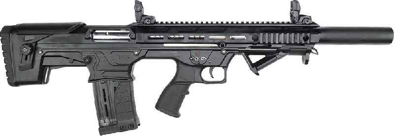 Panzer Arms BP-12 Gen-2 Semi-Automatic Bullpup Shotgun - Black - 20" Barrel 12 GA 3" Chamber, 2-5 Round Magazines - PZRBP12G2BSB