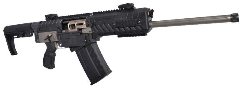 Fostech FT-12 Nickel Origin 12 12GA 5 Round 18" Barrel Semi-Auto Shotgun - Two Tone -Model 7002