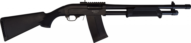 SDS Imports Civet 12GA Mag Fed Pump Action Shotgun Black Synthetic - With 1-5 Round Mag