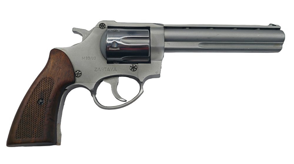 Zastava M83 Revolvers, .357 Magnum, 6" Barrel, 6 Shot Cylinder, Nickel Finish, Various Grips. Surplus Good Condition