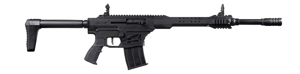 Panzer Arms MAG12 Tactical Semi-Auto Shotgun,12 Gauge,19.75" Bbl, Mag Fed, 3" Chambers, 2-5 Rd Mags, Flip Up Sight, Choke Tubes,  Black