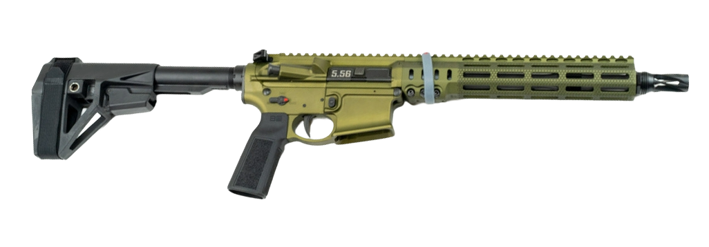 Sons of Liberty MK1 CAR Pistol, 5.56 NATO, 11.5" P3 CL Barrel, 10.75" MK1 Cable Management Rail, Anodized OD Green, Brace - MK1-CAR-556-115CL-PISTOL-A-ODG