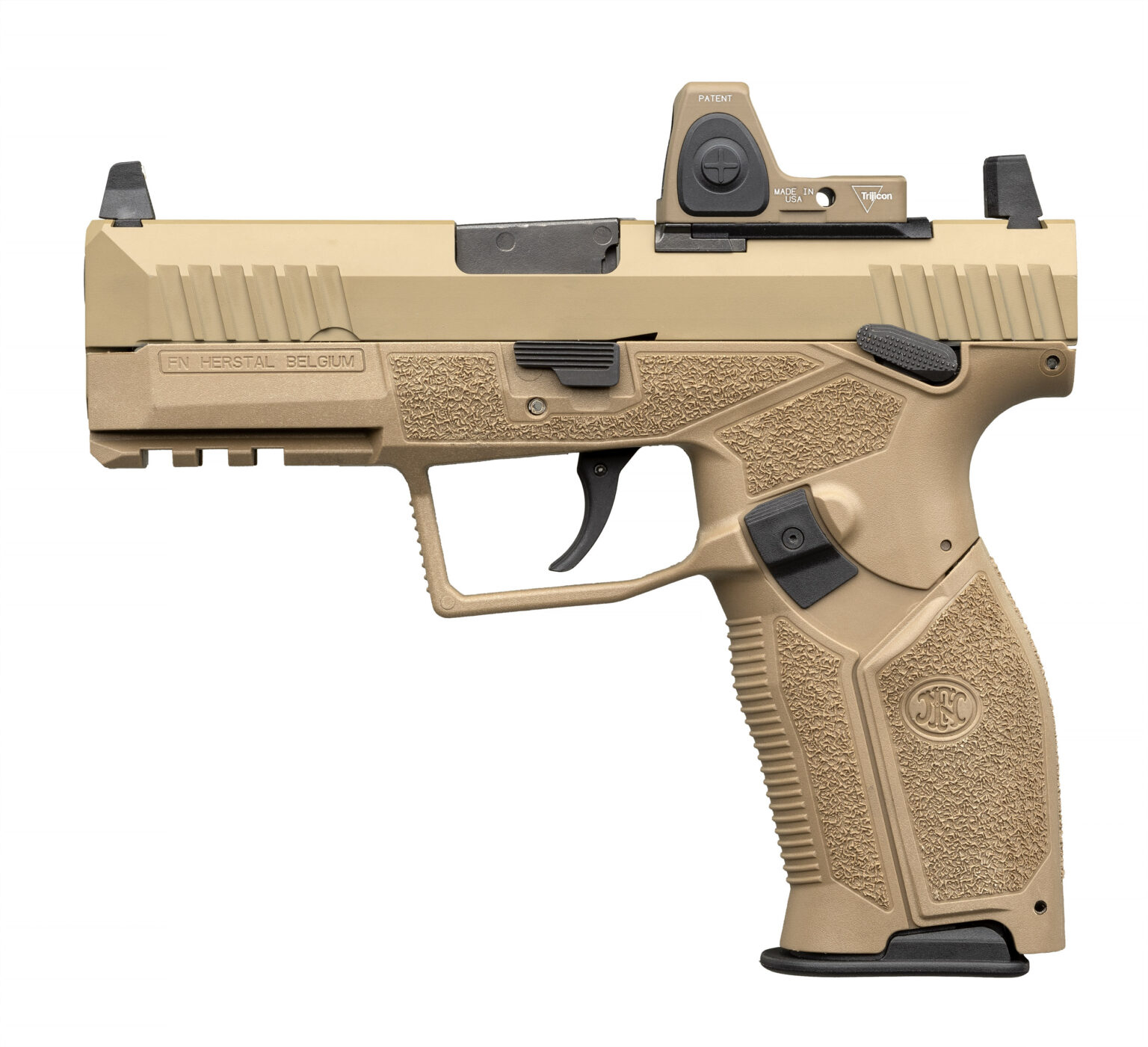FN HiPer MRD 9mm 3.94" Barrel 15rd Semi-Auto Pistol W/ Ambi Mag Release & Slide Release, FDE - Optics Ready