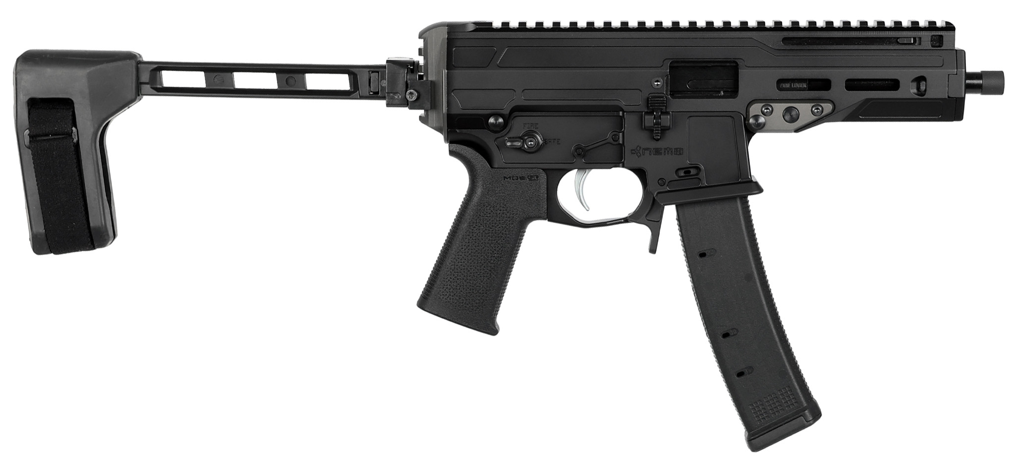 NEMO Mongoose PCC 9mm 5.8" Threaded Barrel 35rd Semi-Auto Pistol W/ Brace - Accepts CZ Scorpion Mags