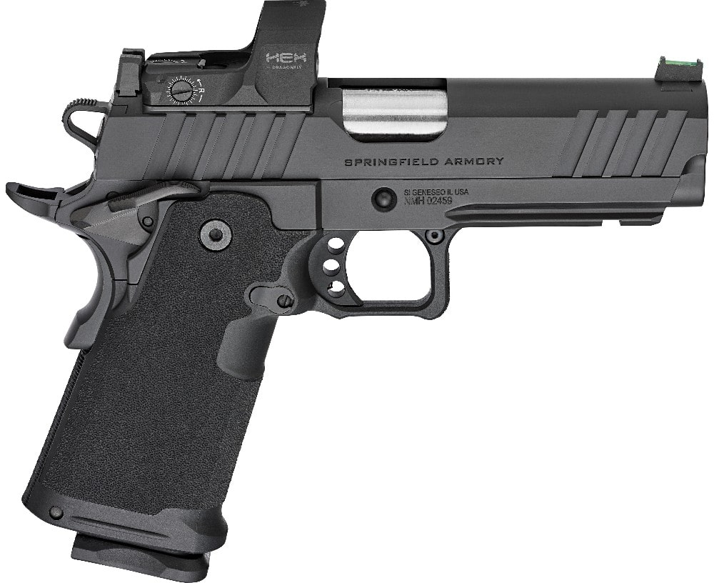Springfield PH9117AOSD Prodigy 1911 9mm Pistol, Springfield Hex Dragonfly Reflex Red Dot Sight, 4.25 Match SS Barrel, 1-17 + 1- 20 Rd Mag, Ambi Safety, Grip Safety, Fiber Optic Sight