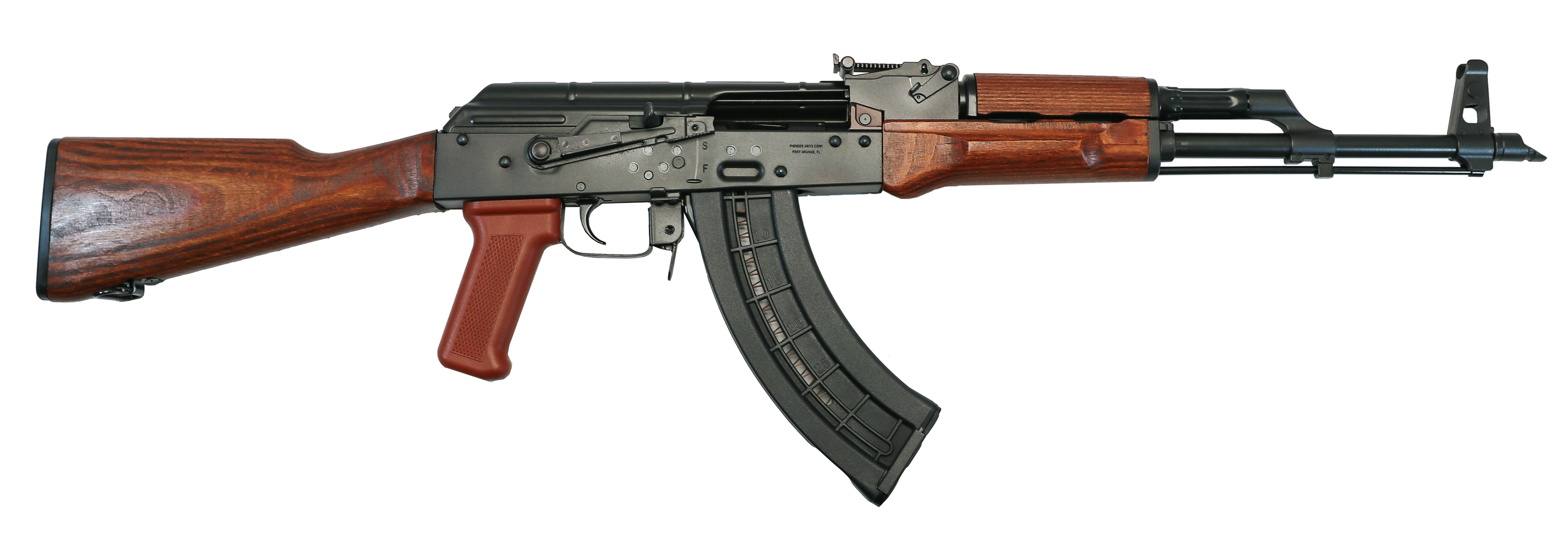 Pioneer Arms .22 L.R. Trainer Style AK-47 Semi-Auto Rifle, All Steel Construction, Laminated Wood Stock, 25 Rd Mag, Polish Import, POL-AK-S-22LR-W