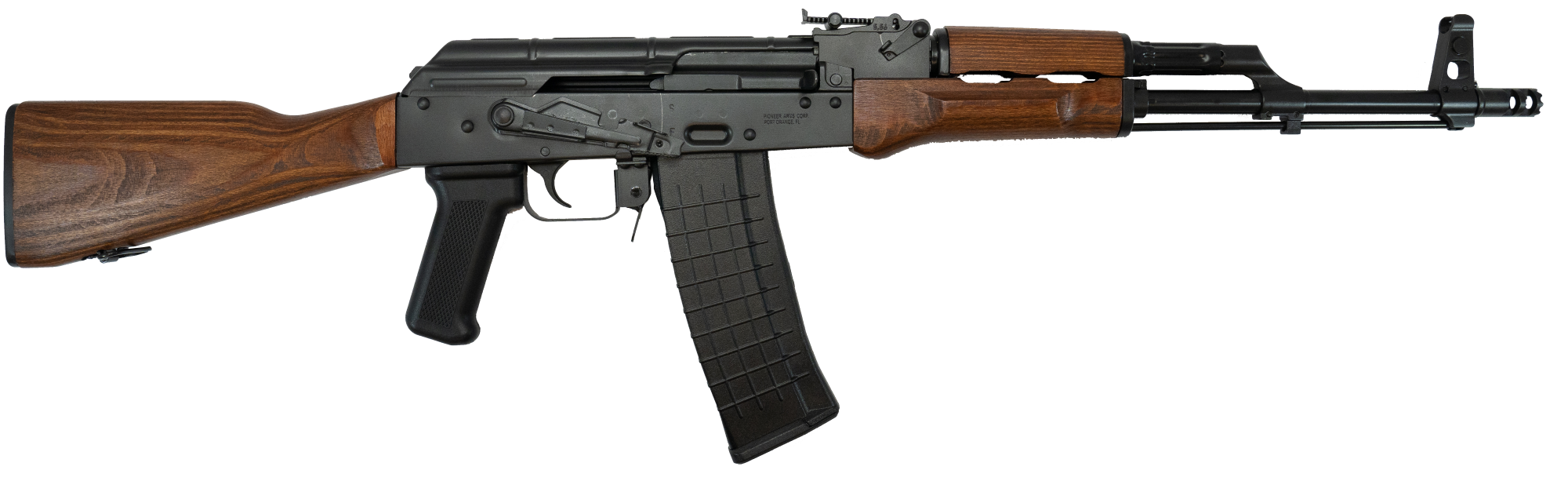 Pioneer Arms Forged Series Sporter Semi-Automatic AK-47 Style 5.56 Nato Rifle, Laminated Wood Furniture, and 1-30 Round Mag - POL-AK-S-FT-W-556