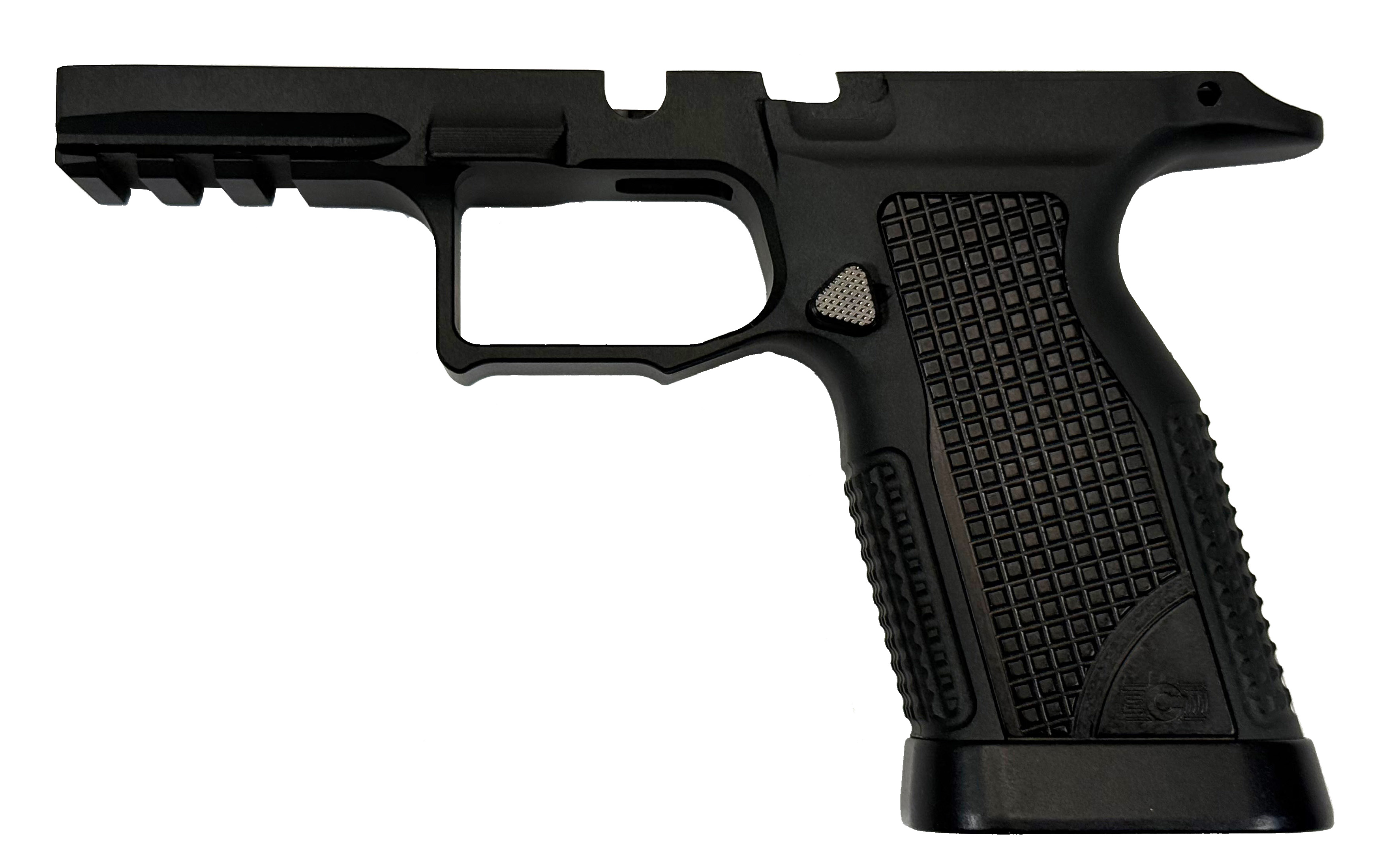 ECM Precision R11 SIG P365 MACRO Grip Module, Billet Aluminum, Aluminum Grip Inlays, Flared Magwell, Ambi Thumb Rests, Maskas Precision Industries Mag Release, Black