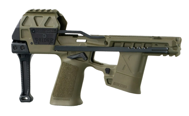 FLUX DEFENSE Raider X, P320 Micro PDW Chassis, Deployable Brace, CHASSIS ONLY (FCU/SLIDE NOT INCLUDED), Ranger Green