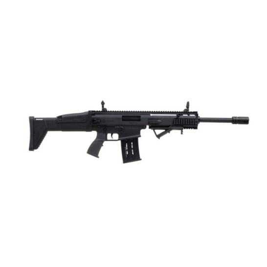 Panzer Arms SCRXII PRO Semi-Automatic 12 Gauge Shotgun, 18.5" Barrel, 5+1 Capacity, Flip-Up Sights, QD Sockets - Angled Foregrip - Black - PASCRXIIPROB