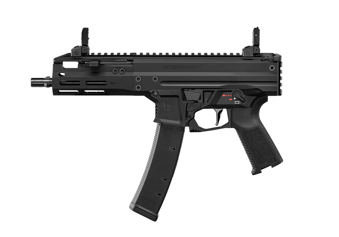 Lucansky Arms Stinger 9 9mm 8" Cold Hammer Forged Barrel 30rd Semi-Auto Pistol W/ Tri-Lug Muzzle Device - Delayed Matter Technology