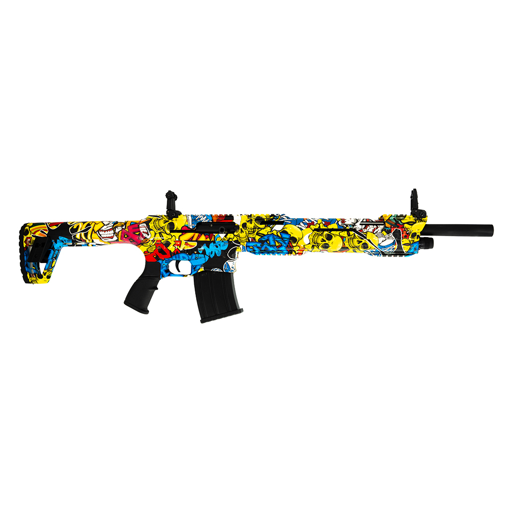 Tokarev USA TAR 12UC Semi-Auto 12 Gauge AR-12 Shotgun, 18.5" Barrel, Choke Set, Flip-up Sights, 3" Chamber, Urban Grafitti Camo - TAR12UC