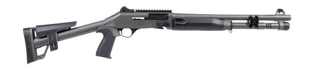 Panzer Arms M4 SPEED Tactical Semi-Auto Shotgun 18.5" Ported Barrel 12GA 3" 5 Round -Piston Driven -Fixed Skeleton Stock -Disruptive Grey -PAM4CSDGPFSS
