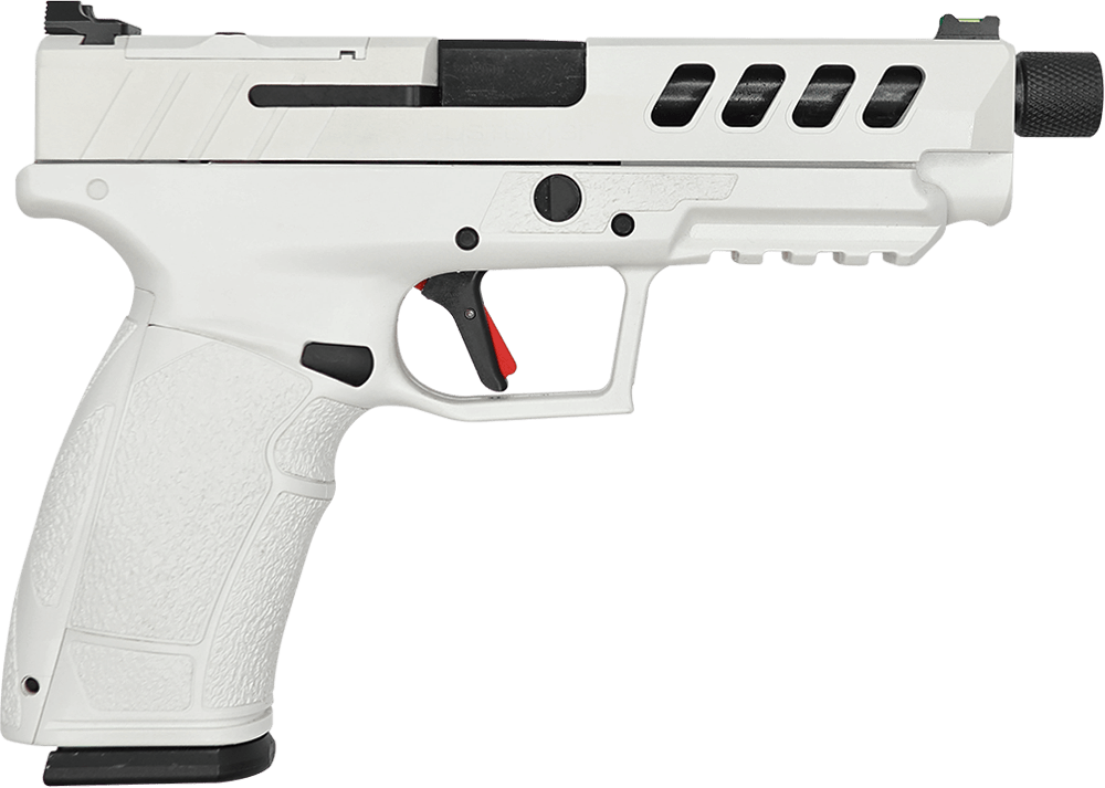 Tisas PX9 G3 Special Edition Space White Semi-Auto 9mm Pistol, 5.1" Threaded Bbl,  20 Rd & 18 Rd Mag, Tactical Flat Trigger - PX-9TCSF