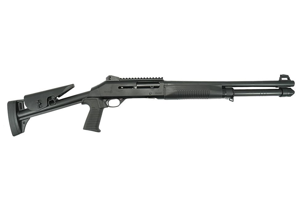 Ermox X-Defense-P1 M4 Type Tactical Semi Auto Shotgun, 12 Ga, Gas Piston Operated, 5+1, 18.5" Barrel, Fiber Optic Front Sight, Choke Tube Set, Black
